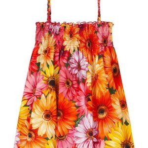 Dolce&Gabbana Girl's Sunflower-Print Tent Dress